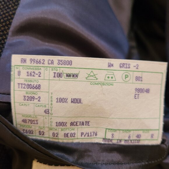 Emanuel Ungaro Wool Three Button Tweed Sport Coat /Jacket - 40R -NEW - Picture 7 of 12